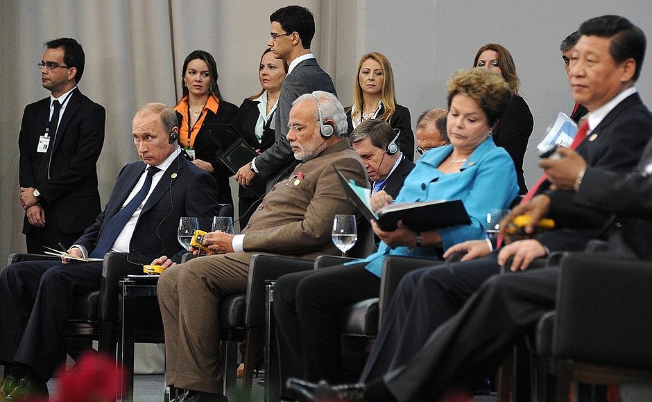 At document-signing ceremony at 6th BRICS Summit.