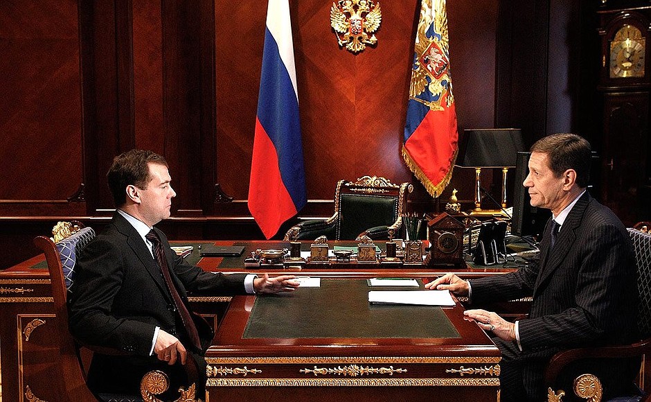 With Deputy Prime Minister Alexander Zhukov.