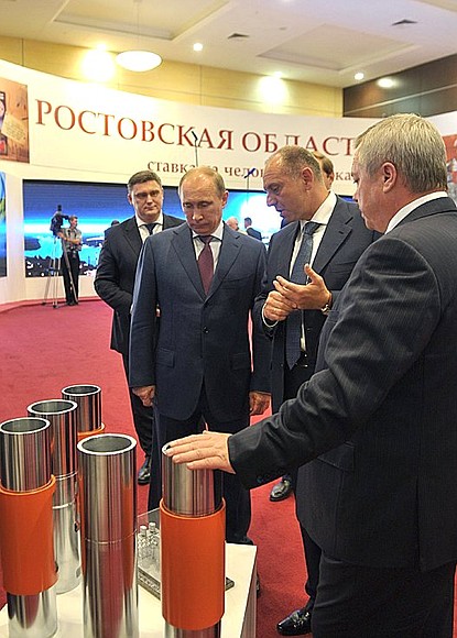 Владимир Путин ознакомился с информацией о развитии Ростовской области.