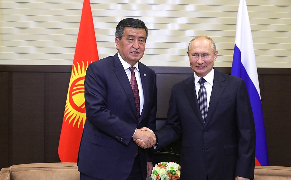 With President of the Kyrgyz Republic Sooronbay Jeenbekov.