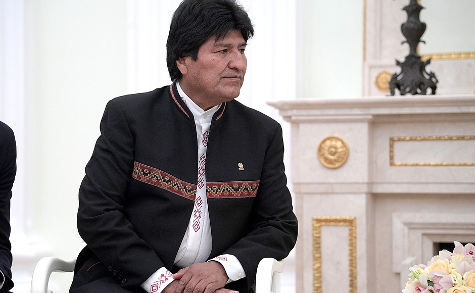 President of the Plurinational State of Bolivia Evo Morales. During Russian-Bolivian talks at the Kremlin.