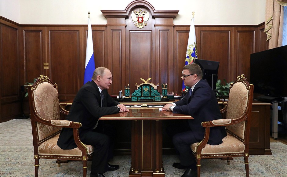 Meeting with Alexei Teksler appointed Acting Governor of the Chelyabinsk Region.