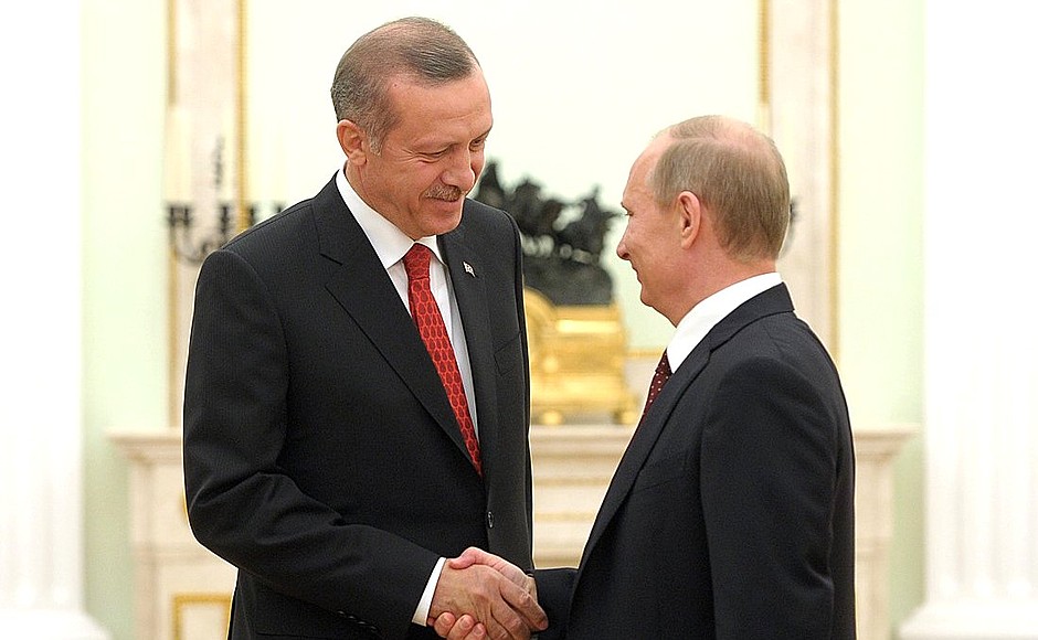 With Turkish Prime Minister Recep Tayyip Erdogan.