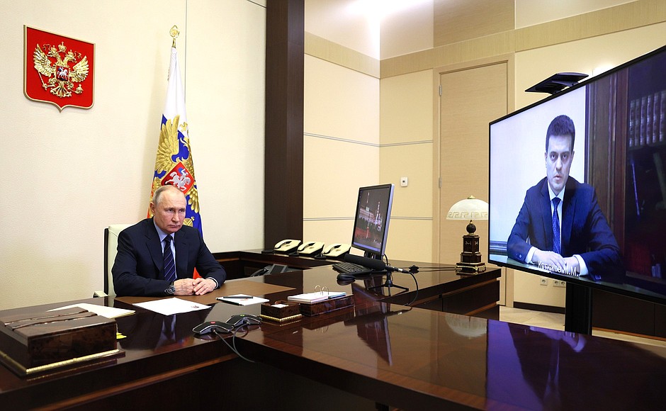 Meeting with Mikhail Kotyukov (via videoconference).
