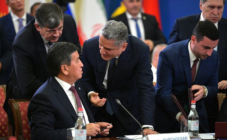 During a signing ceremony for documents following the Supreme Eurasian Economic Council meeting.