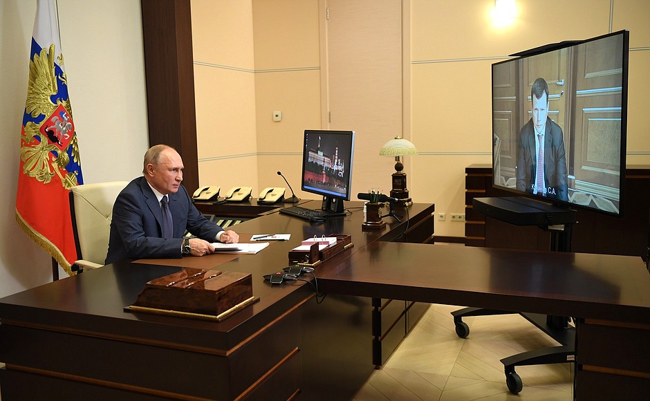 Владимир Путин в режиме видеоконференции провёл рабочую встречу с Сергеем Куликовым.