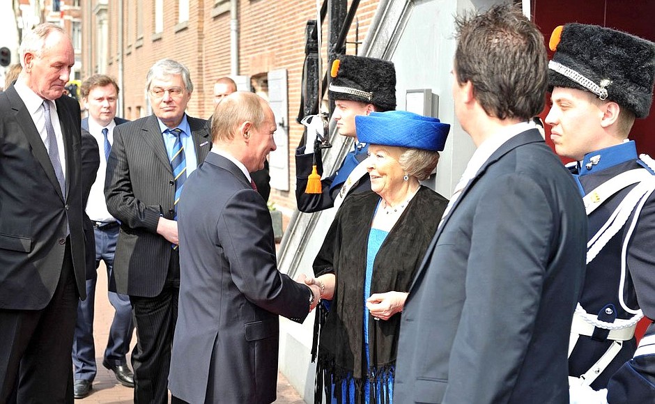 With Queen Beatrix of the Netherlands.
