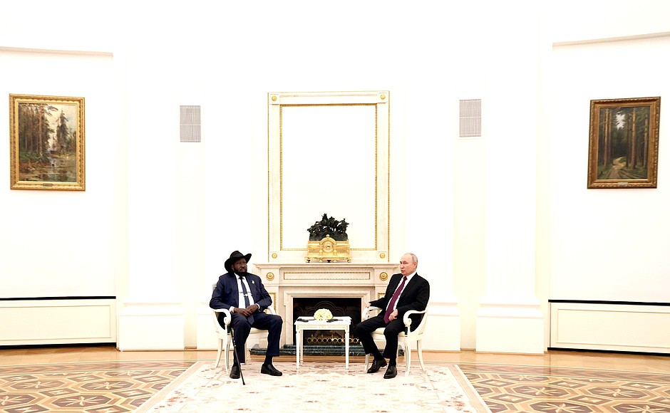 С Президентом Республики Южный Судан Салвой Кииром.