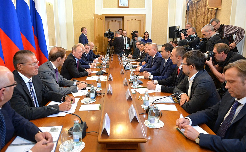 Встреча с представителями деловых кругов Оренбургской области.