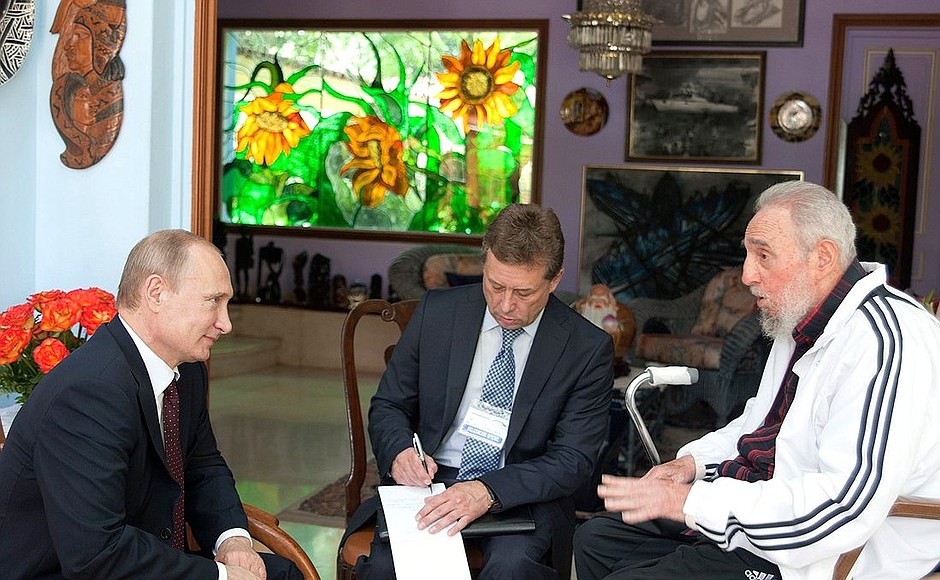 Detailed discussion about the state and development of bilateral Russian-Cuban relations with Fidel Castro.