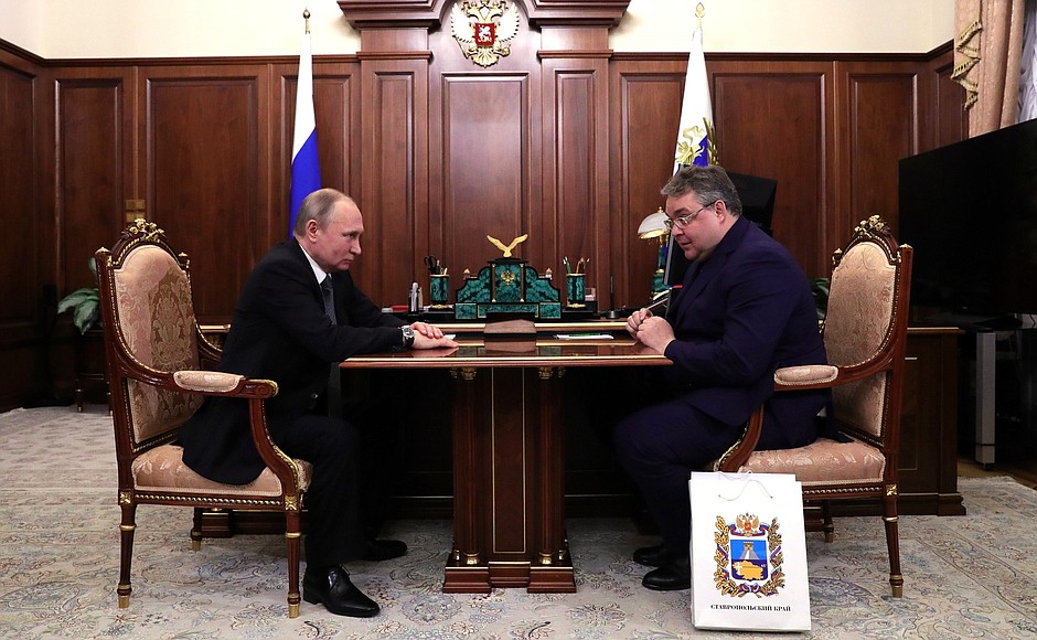 С губернатором Ставропольского края Владимиром Владимировым.