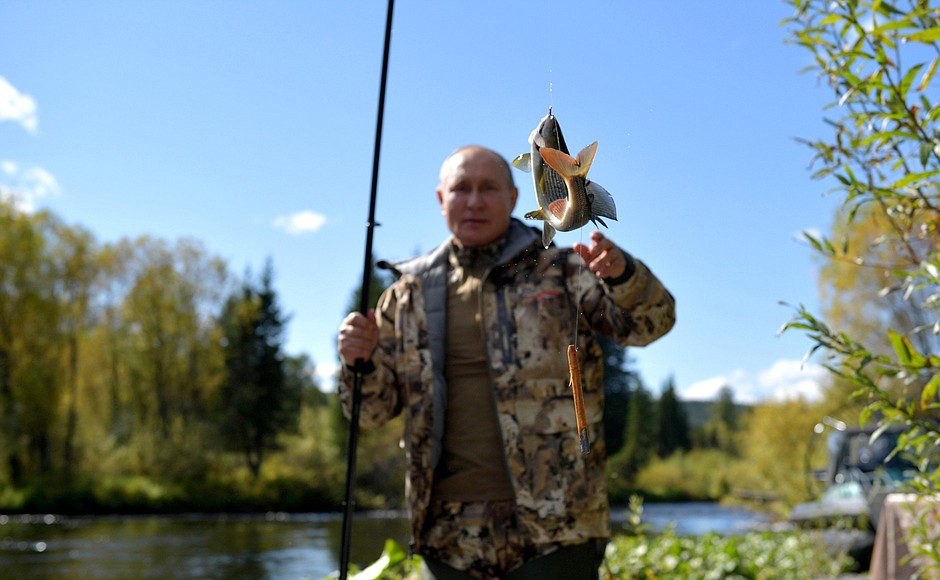 Vladimir Putin spent several days on vacation in Siberia.