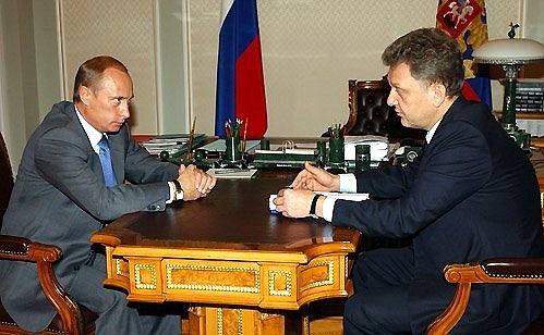 Рабочая встреча с Министром промышленности и энергетики Виктором Христенко.