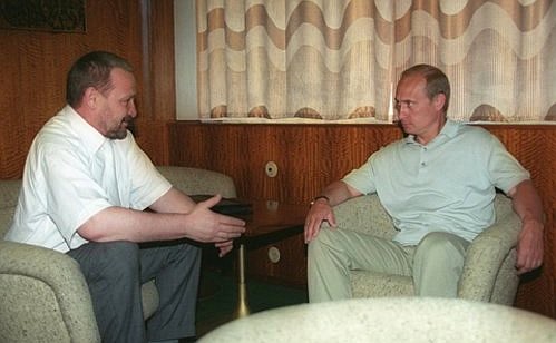 President Vladimir Putin with Akhmad Kadyrov, Head of the Chechen Republic\'s Provisional Administration.
