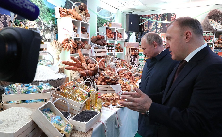 President visited an exhibition of agricultural products of Adygeya.