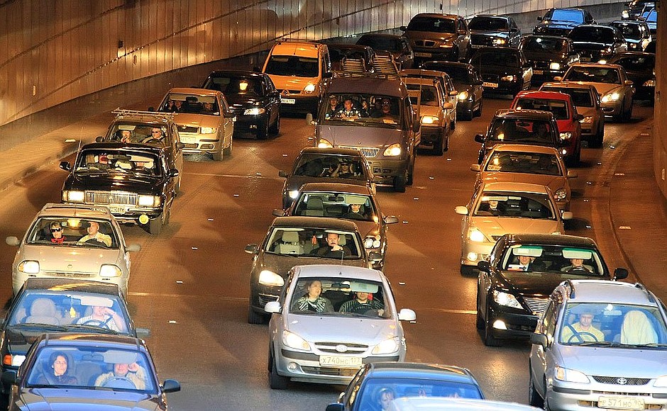 Moscow traffic problems.