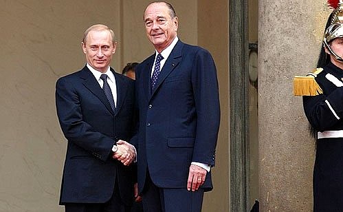 С Президентом Франции Жаком Шираком.