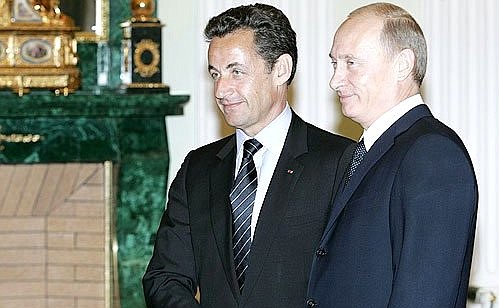 With French President Nicholas Sarkozy.