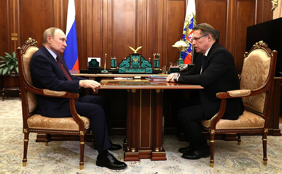 Meeting with Minister of Healthcare Mikhail Murashko.