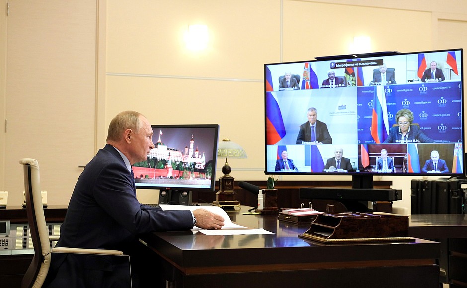 Meeting with permanent members of the Security Council (via videoconference).