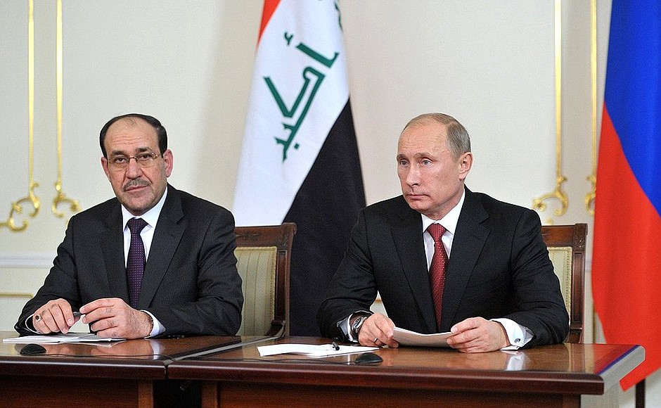 Press statements following Russian-Iraqi talks. With Prime Minister of Iraq Nouri al-Maliki.