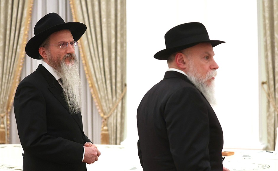 Главный раввин России Берл Лазар (слева) и президент Федерации еврейских общин России Александр Борода.
