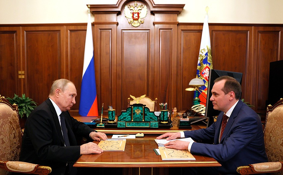 Working meeting with Head of the Republic of Mordovia Artyom Zdunov.