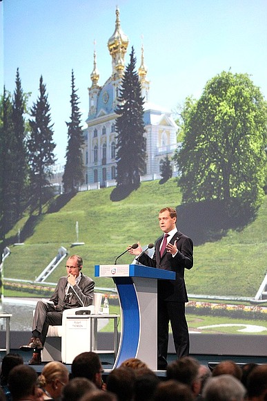 Speaking at the St Petersburg International Economic Forum.