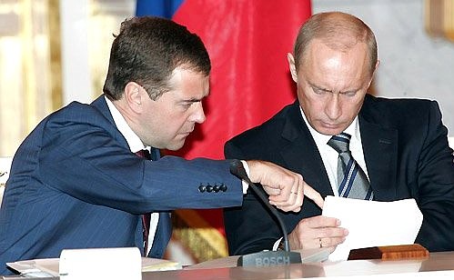 Meeting of the Presidential Council for the Implementation of the Priority National Projects and Demographic Policy. With First Deputy Prime Minister Dmitry Medvedev.