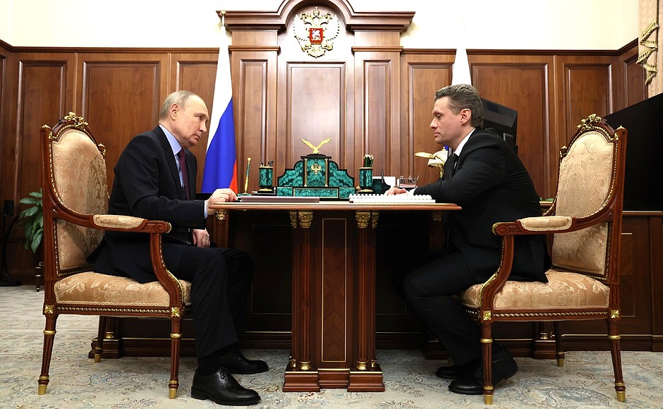 Meeting with Acting Governor of Vologda Region Georgy Filimonov.