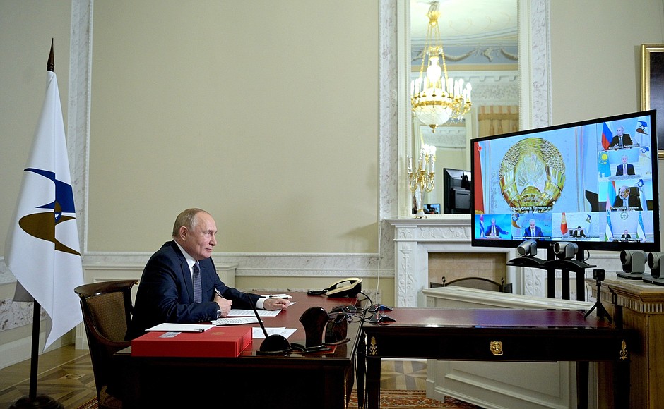 Before the meeting of the Supreme Eurasian Economic Council (held via videoconference).