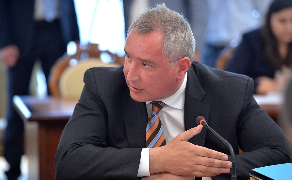 Meeting with Government members. Deputy Prime Minister of the Russian Federation Dmitry Rogozin.