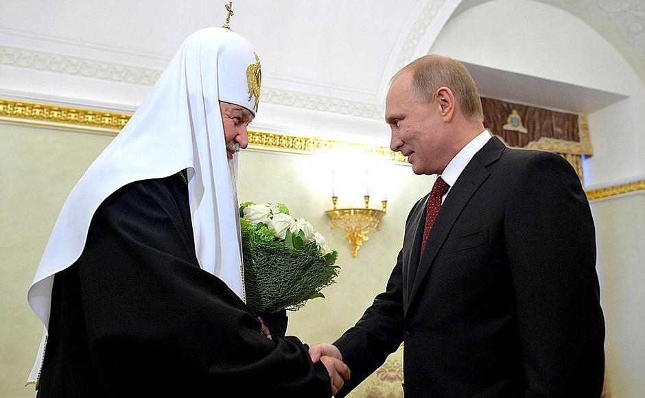 Vladimir Putin congratulated Patriarch Kirill on his 68th birthday.