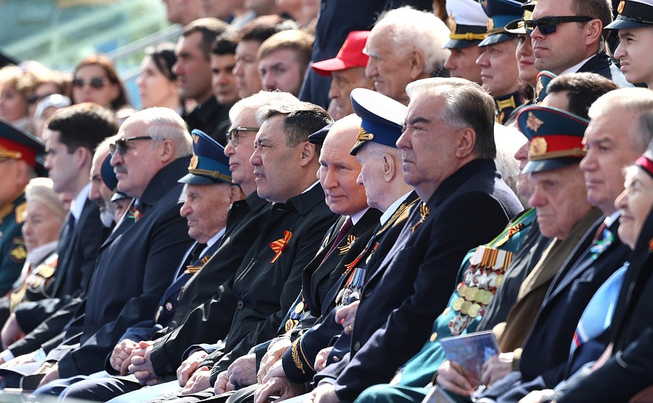 At the military parade to mark the 78th anniversary of Victory in the Great Patriotic War.