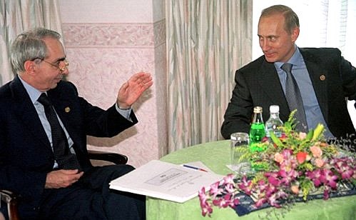 President Putin with Italian Prime Minister Giuliano Amato.