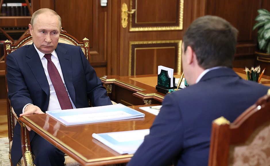 At a meeting with General Director of the Russian Environmental Operator Denis Butsayev.