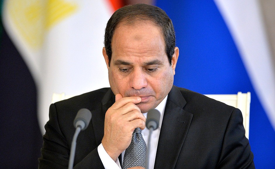 Абдельфаттах Сиси сделал заявление для прессы по завершении российско-египетских переговоров.