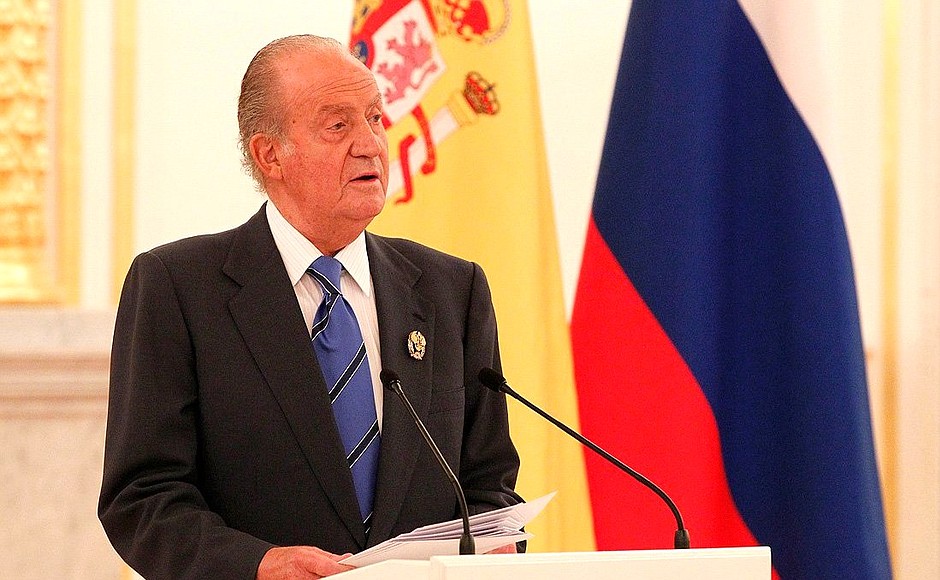 King Juan Carlos I of Spain at 2010 Russian National Award for Outstanding Achievements in Humanitarian Work award ceremony.