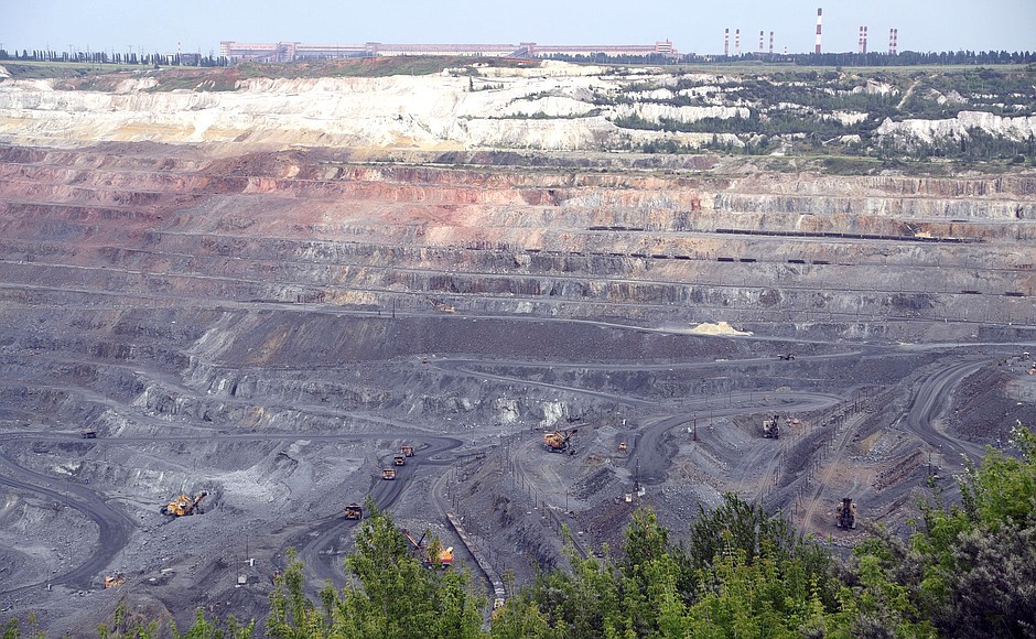 Open-pit mine of Lebedinsky GOK.