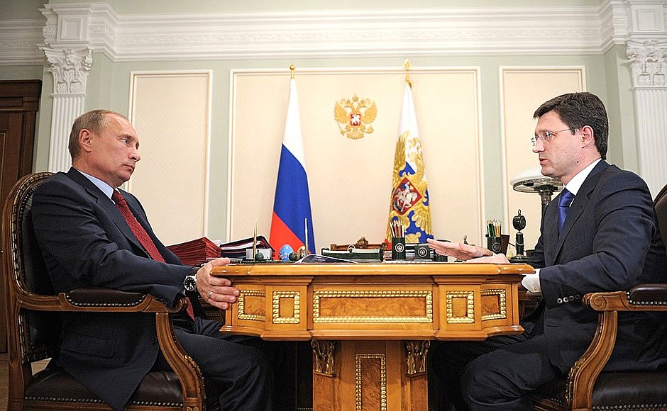 Рабочая встреча с Министром энергетики Александром Новаком.