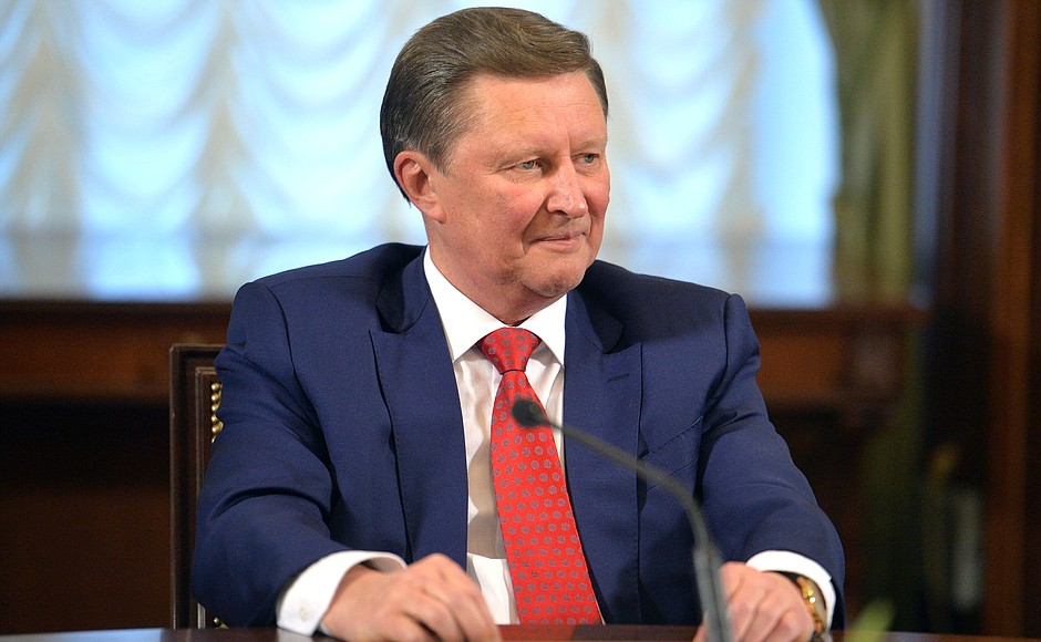 Chief of Staff of the Presidential Executive Office Sergei Ivanov at meeting with International Fund for Animal Welfare (IFAW).