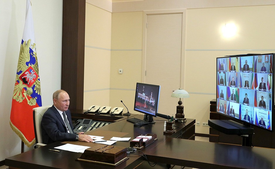 Meeting with elected regional heads (via videoconference).