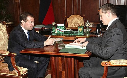 С Министром природных ресурсов Юрием Трутневым.