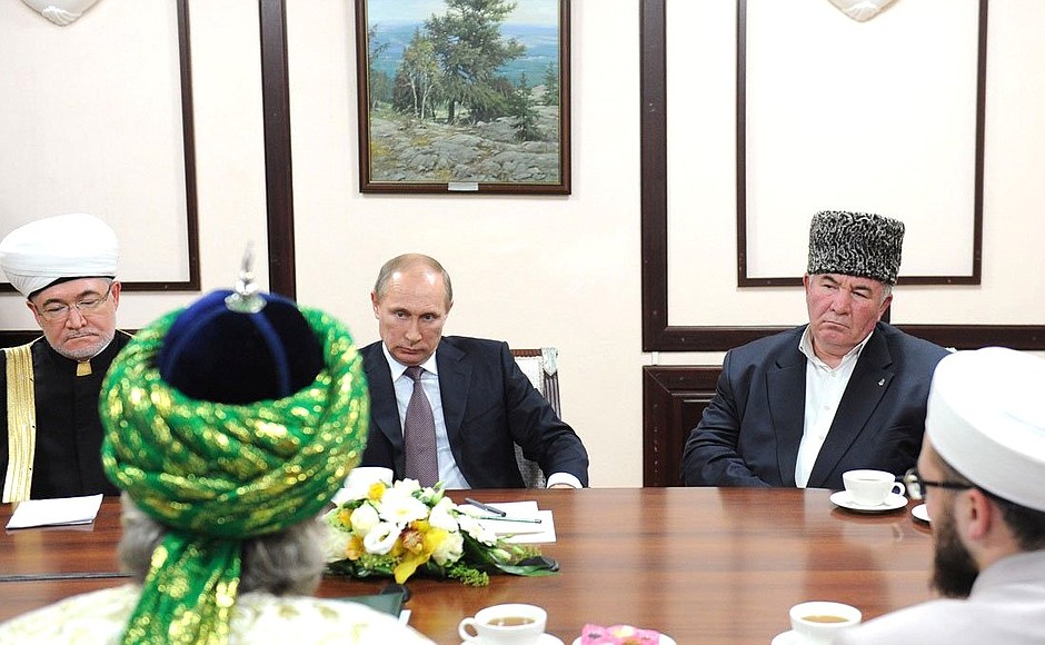 Meeting with muftis from Russia’s Muslim spiritual administrations.
