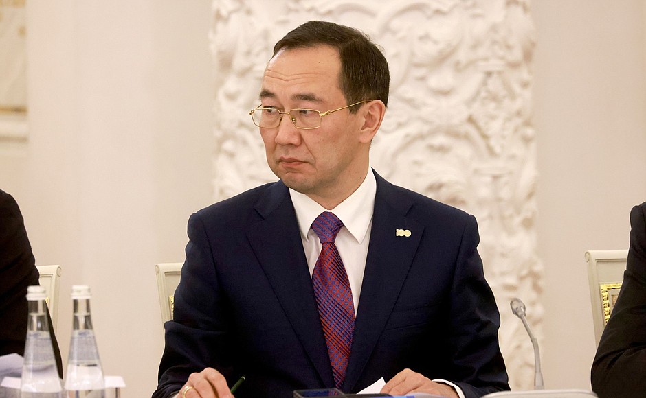 Head of the Republic of Yakutia (Sakha) Aisen Nikolayev before the State Council meeting.