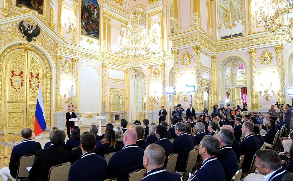 Meeting with Russia’s Olympic team.