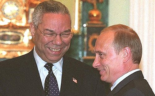 etary of State Colin Powell at the Kremlin