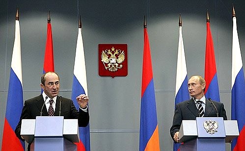 Пресс-конференция по итогам переговоров c Президентом Армении Робертом Кочаряном.