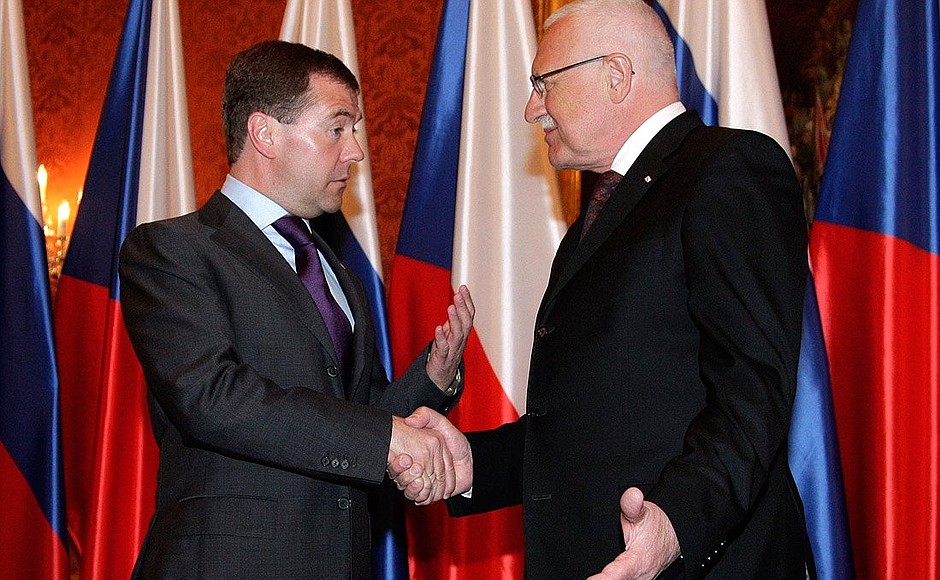 With President of Czech Republic Vaclav Klaus.