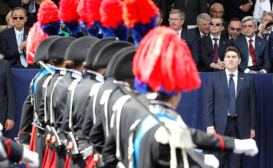 Military parade marking the 150th anniversary of Italy’s unification.